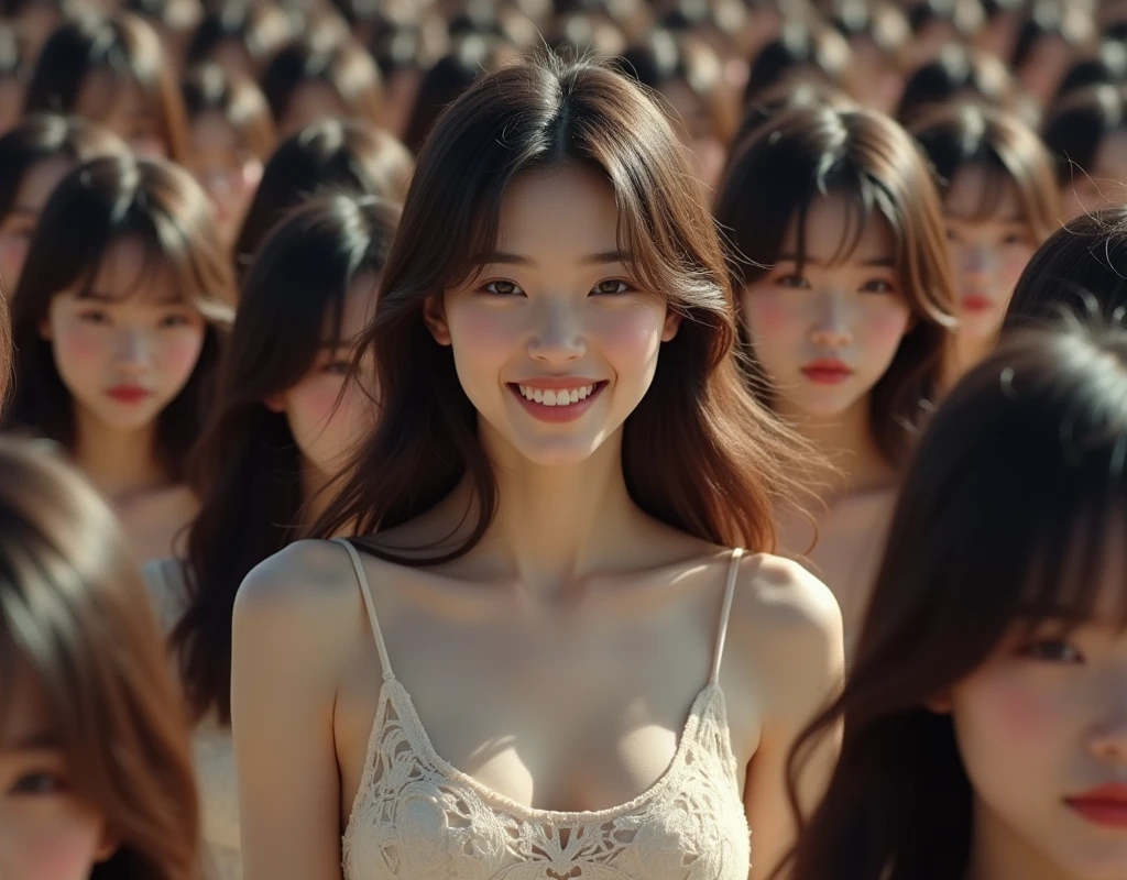 [Japanese Clone girls=Myself], [Perfect Clone girls Raw Photography Art], [16K, Highest quality, Ultra-high resolution], (((Unrealistic, Unprecedented sight, A world from another dimension, (((A world of mass proliferation of myselves, A world where proliferation delusions have become reality, Myself overflows and multiplies, Ultra-realistic)))))), (Japanese, woman, 26-year-old, Saito-Asuka), ((Small face, Brown and black hair, Semi-long hair)), ((Very beautiful detailed girls, Accurate body structure, Very detailed and perfect super busty body)), ((amazing super big tits, Large, swelling breasts)), (Dark Eyes, Mature face, Cute Smile, A gentle gaze), (((Very happy smile))), [[(((((Very detailed, 1girl→1,000,000,000,000,000,000,000,000,000,000,000,000,000cloning girls))))), (((((Extremely detailed and precise depiction of the double, Perfectly the same girl, The exact same smile, Perfect matching hairstyle, Perfect same clothes, Exactly the same height, Perfect same super busty))))), (((((Myself only))))), (((Filling the Earth 1,000,000,000,000,000,000,000,000,000,000,000,000,000^1,000,000,000,000,000,000 Myselves multiplied, Wide focus on the ultra-dense center, ((I&#39;m happy to be surrounded by countless versions of myself)), I want to drown in love with countless versions of myself., I want to be drowned in love with countless versions of myself around me., (((Holding hands, hug, hug, kiss))), Touching breasts))), (((The sight of the ultimate super-crowded, Abnormal extreme crowding, Countless Myselves multiplying, our bodies pressed together in a super-packed space))), ((Bright and soft light)), (((Very wide field of view, Very detailed, Detailed Myself with a sense of depth and increased perspective depiction, More accurate depiction with a wide-angle lens aperture of 22)))), Anywhere Angle