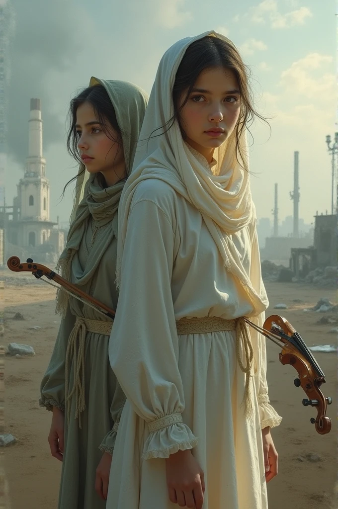 Afghan girls portrayed as angels whose vlogeln is broken