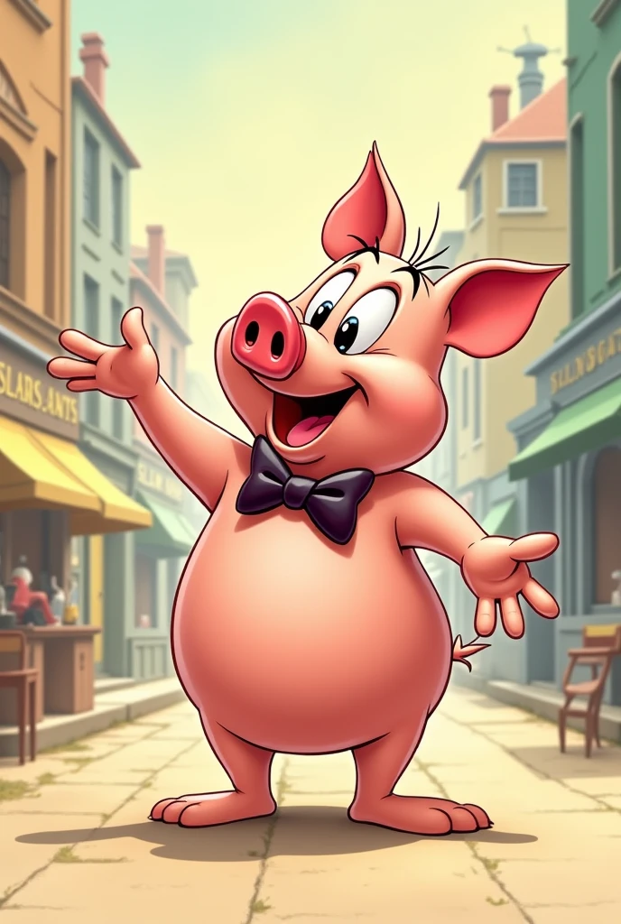 Create the image Porky from the looney toons movie