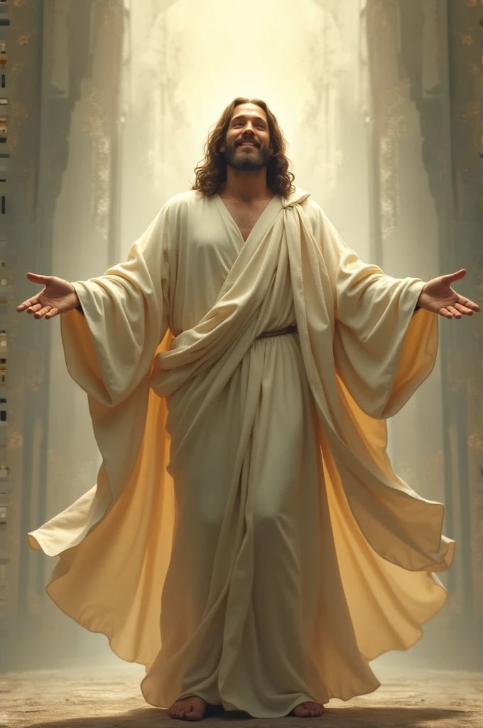 Jesus opening his arms