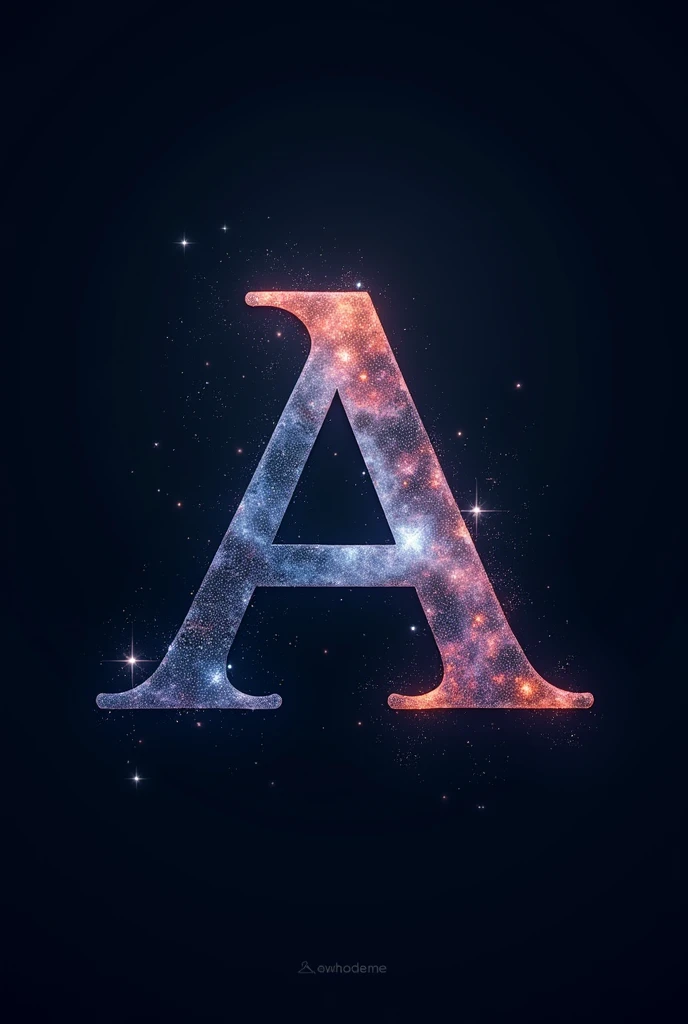 Make a logo with letter “A” that have a meaning of Andromeda and star.
