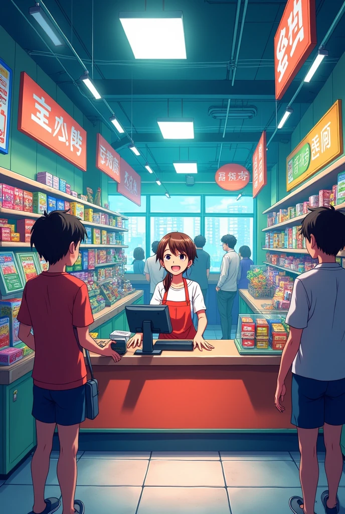 Shop chash counter anime style 