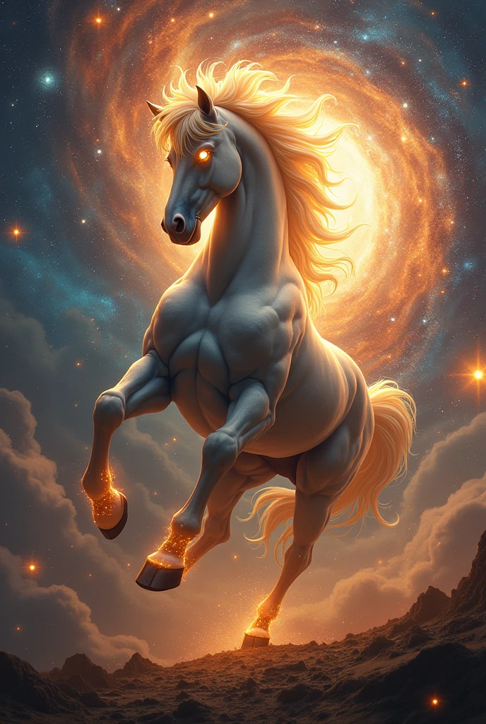 Makes a horse holding the galaxy very angry and angry