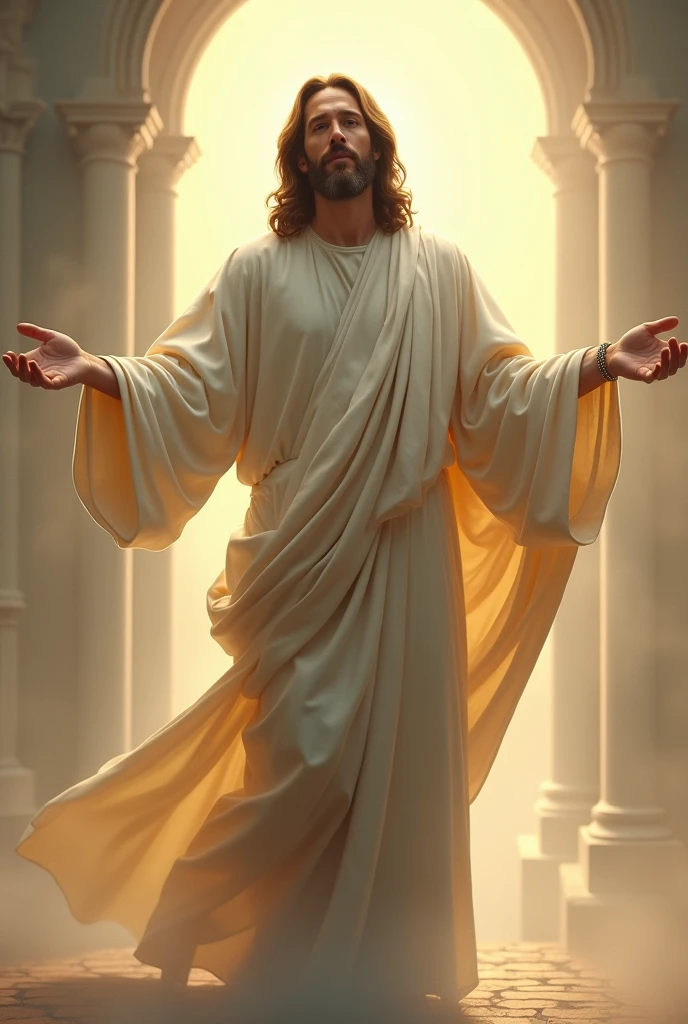 Jesus opening his arms