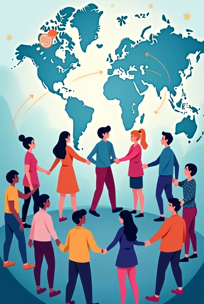 Help me generate an image that shows global marketing strategy for a health project