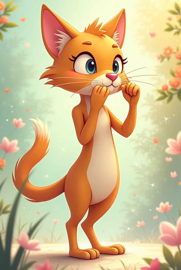 Humanoid with cat head in Cartoons strokes