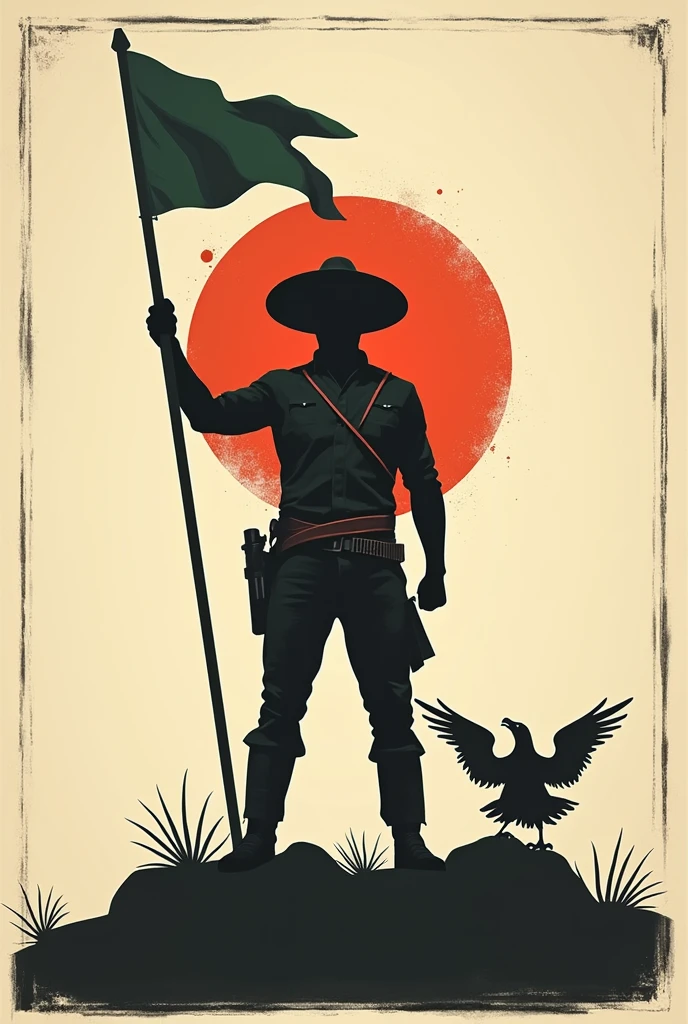 Mexican independence poster simple to draw (simple image, Without details) Easy to beat.