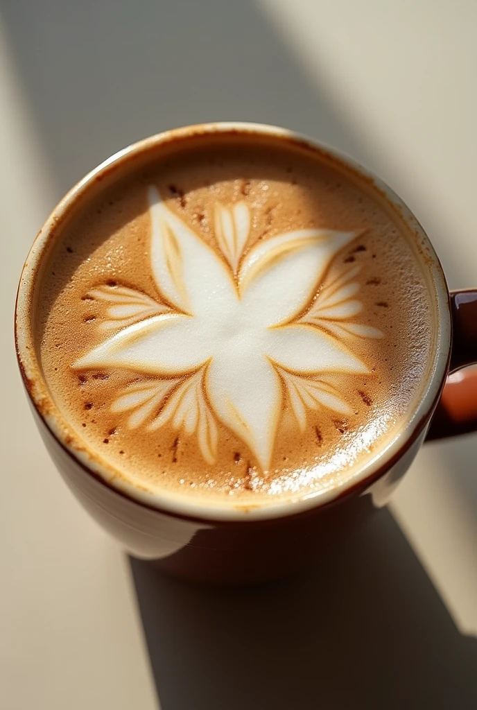 coffee foam with star design