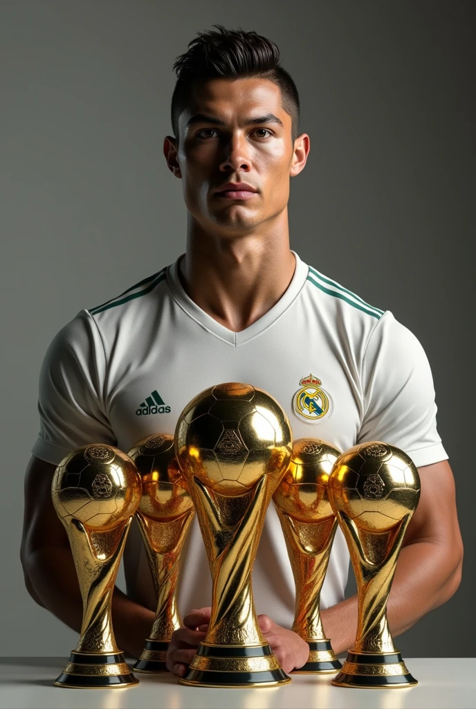 Cristiano ronaldo with 5 ballondor
