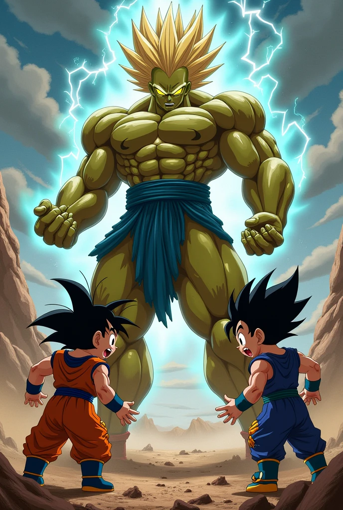 Minion Broly contra Goku y Vegeta