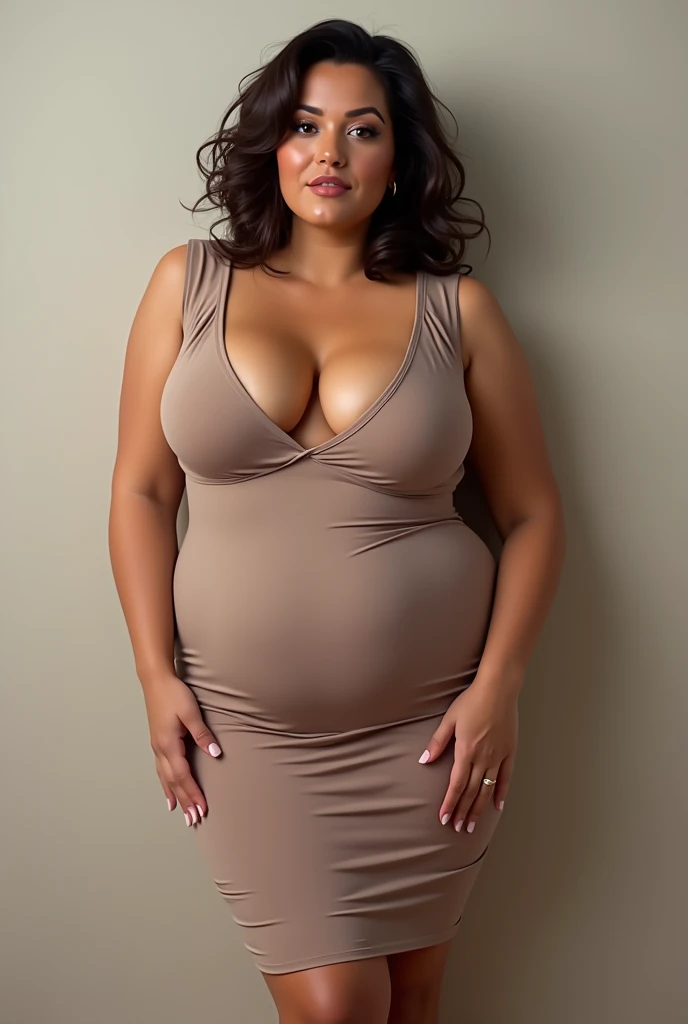 Chubby Hot mom dress visible nipple