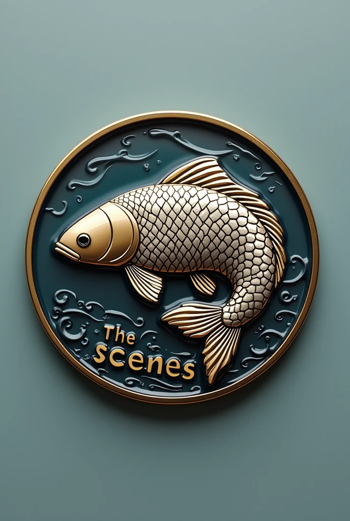 Simple Fishing Badge, Title "the scenes "
Carp fish shaped, no dates 