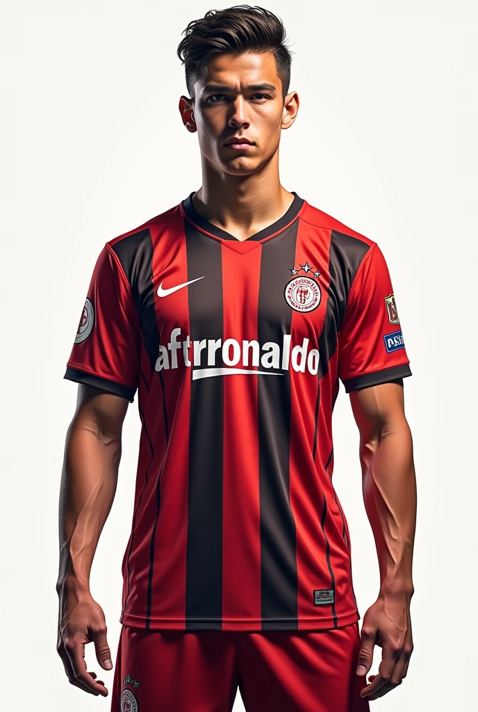 Created a player aged 20 footballer bib 7 text called AFQRONALDO