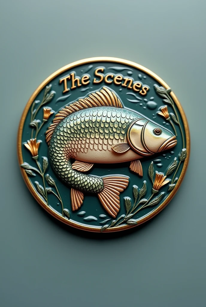 Simple Fishing Badge, Title "the scenes "
Carp fish shaped, no dates 