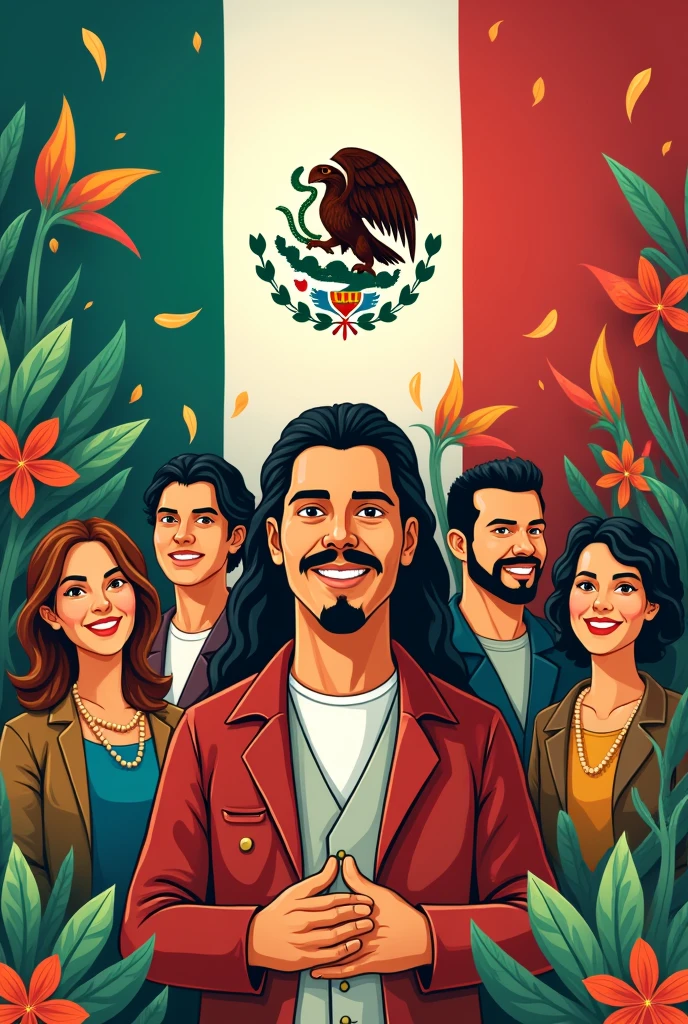Mexican independence poster to draw (easy y sin ningun detalle) easy, mucho mas easy sin detallados para kinder animado