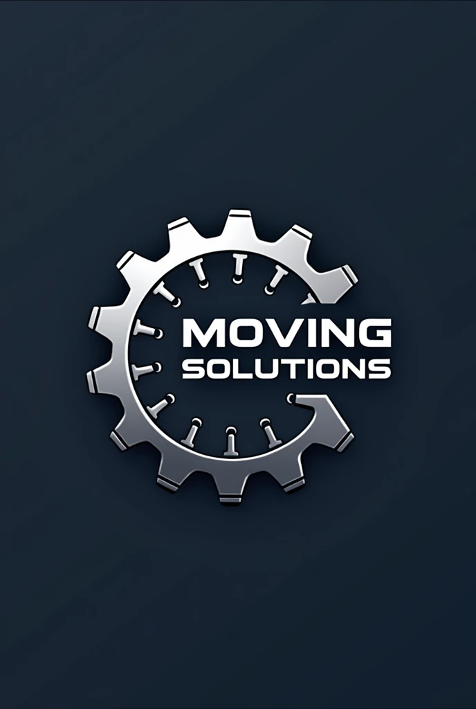 Make me a logo for a mechanical engineering company called: moving solutions with nuts, washers and below it says moving solutions 