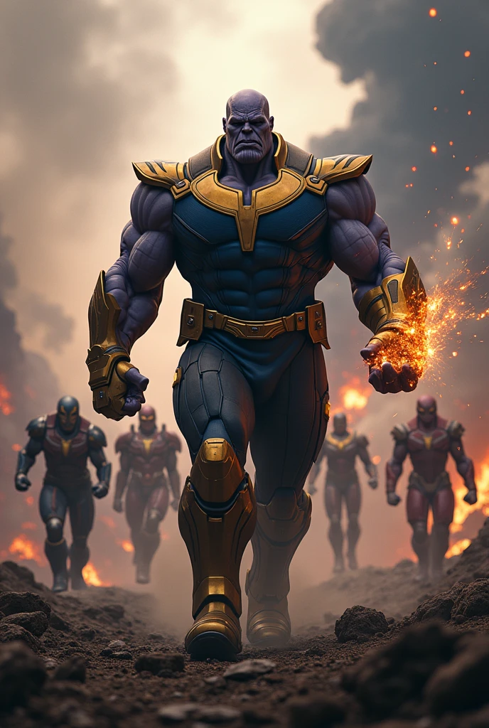 Thanos charging with army
Location: Endgame final battle ground