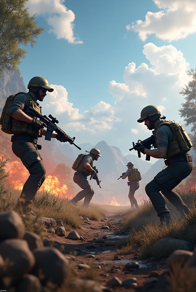 Free fire background photo 
