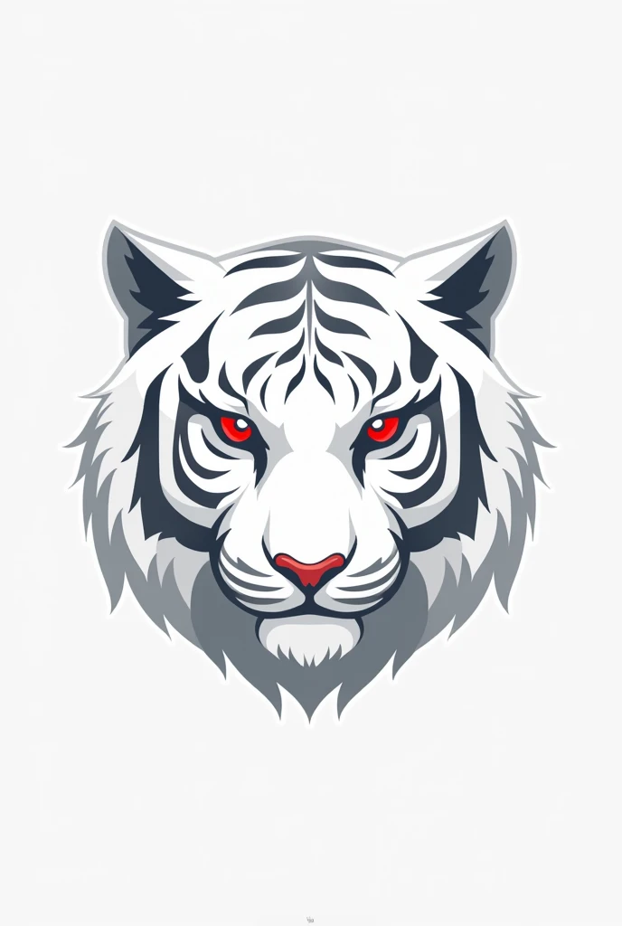 Make a bengal tiger aubino for an esports team logo with just the minimalist head