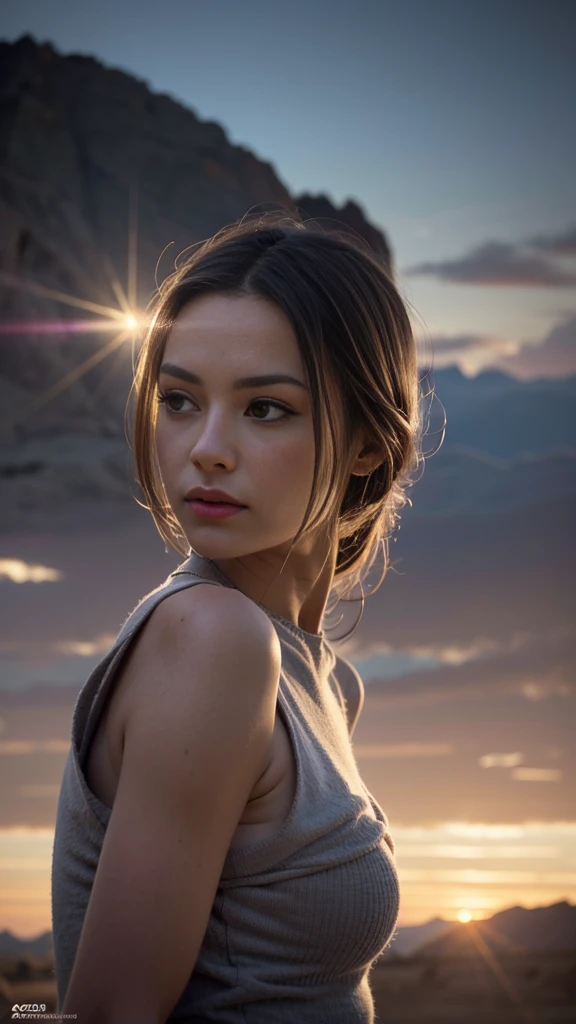 (RAW Photo, Best Quality), (Realistic, Photo Realistic: 1.3),  Masterpiece, Illustration, 1 Girl, Forehead with Painting, upper_body, Dynamic Angle, World Masterpiece Theater, messy_long_hair, Best Quality, Extremely Detailed CG Unified 4k Wallpaper, Ink, Amazing, Cinematic Lighting, lens_flare,dunhuang_style