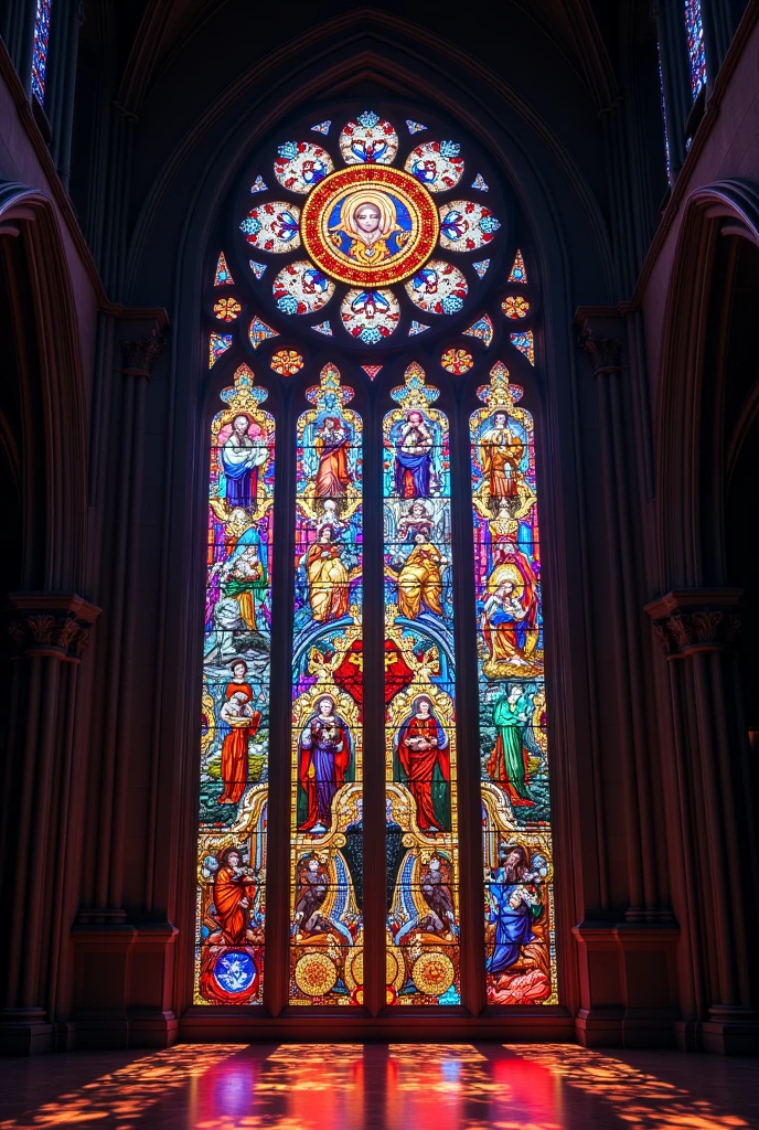 Colorful church stained glass window