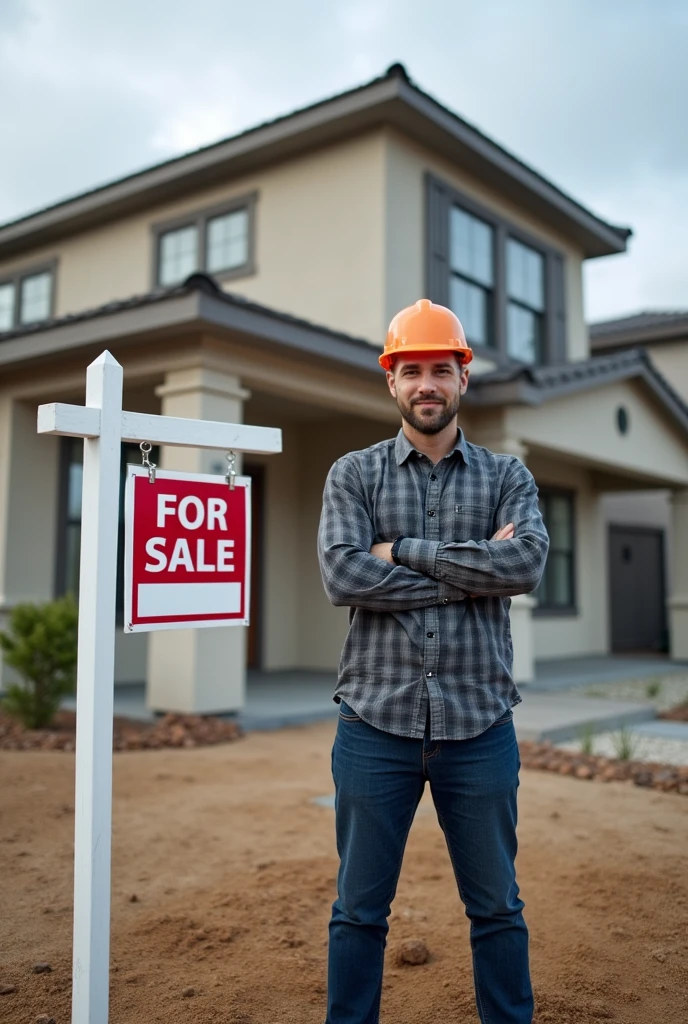 Real Estate Bulider Offer to sell the Property with images Of Bulidng, Builder and Selling sign there is no mention of Sales how can viewer indentify then why you use home instead Of Bulidng