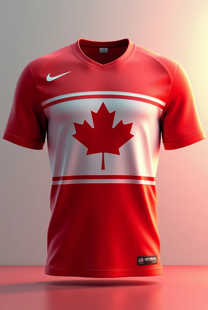 A Canada sports jersey with maple leaves