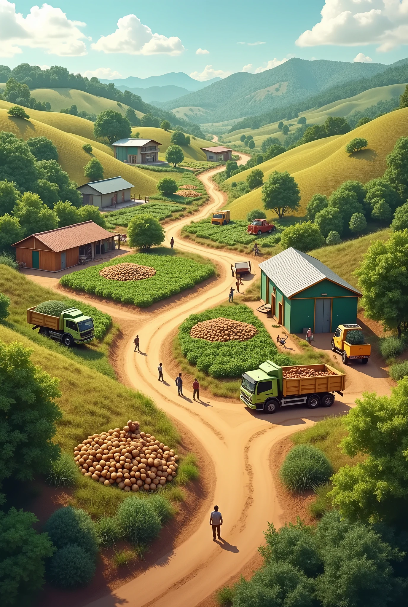 A rural project idea with a logistics idea for potato production in Brazil