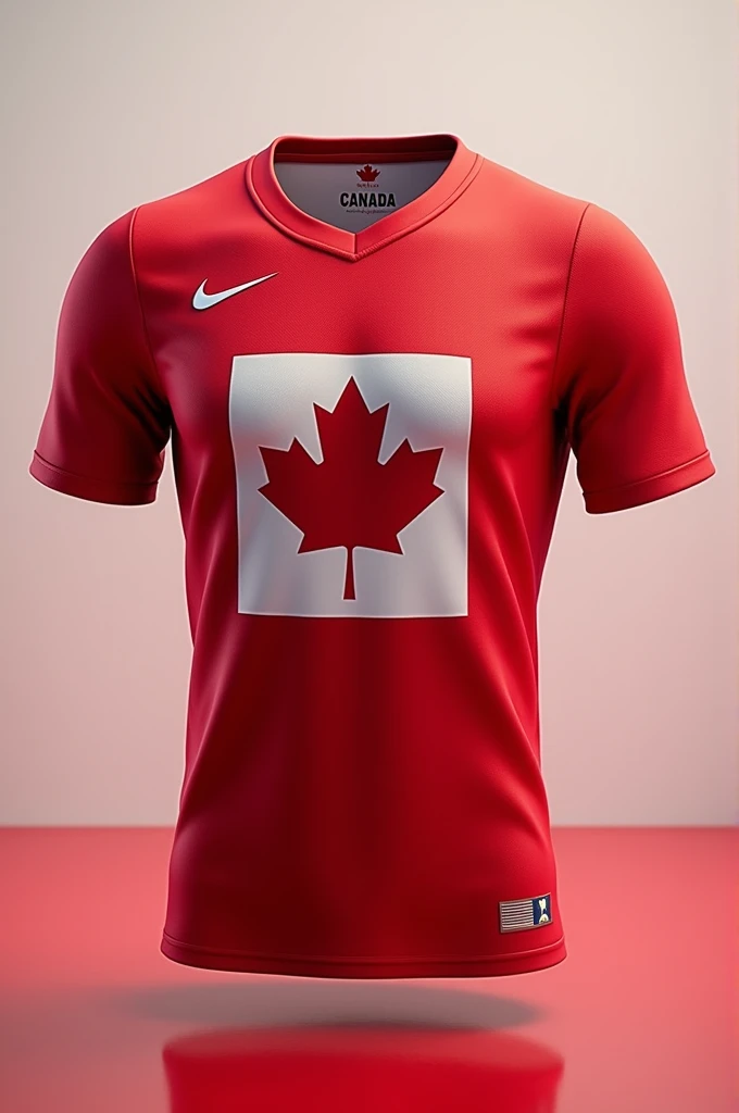 Canada soccer jersey red with black details