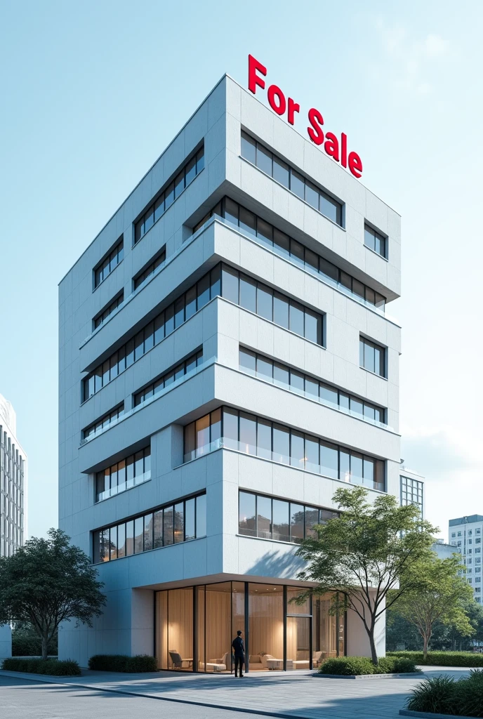 Real Estate Bulider Offer to sell the Property with images Of Bulidng, Builder and Selling sign there is no mention of Sales how can viewer indentify then why you use home instead Of Bulidng give corporate Bulidng image 
In same Bulidng put one person and write for Sale in top Of Bulidng in large writing 
