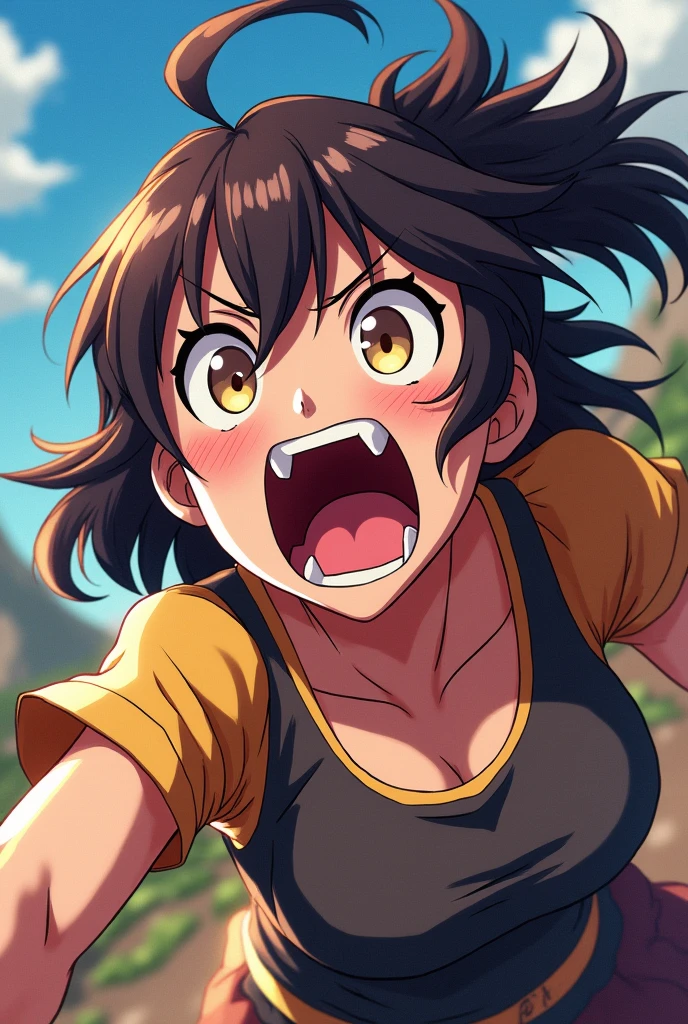 Anime character with open mouth 