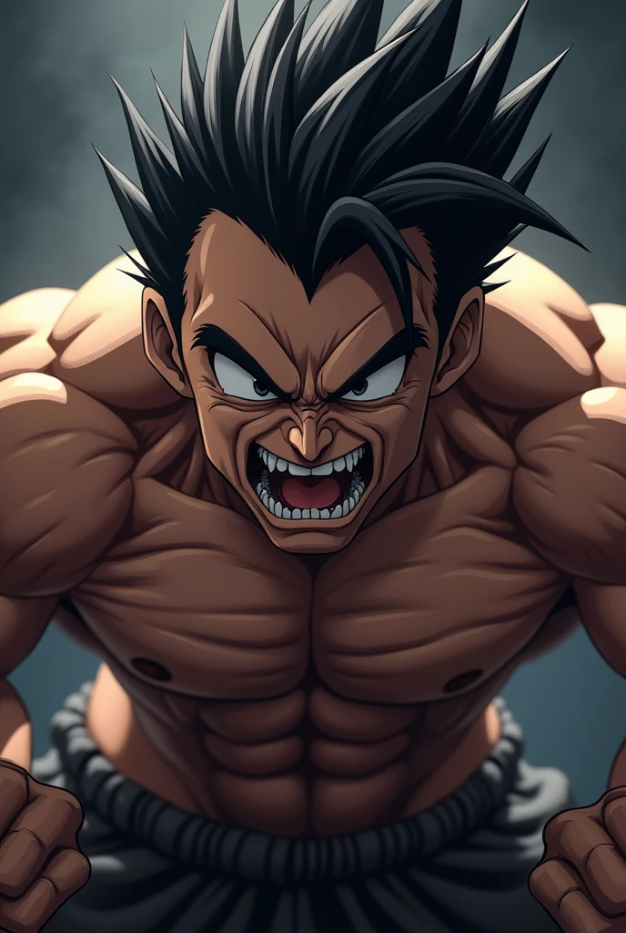 Angry male anime character