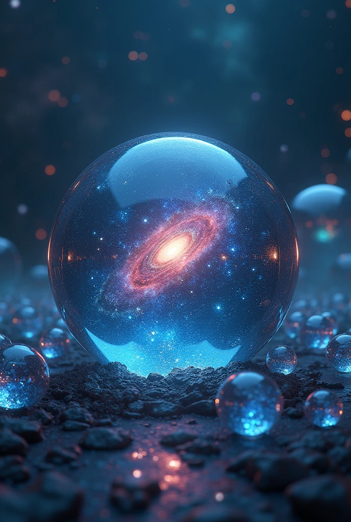 fantasy, (Starry Sky:1.2) cosmic galaxy in a glass sphere, lot of glass spheres, created by mystical and mysterious light,  (best quality,4k,8k,highres,masterpiece:1.2),ultra-detailed,(realistic,photorealistic,photo-realistic:1.37), hyperrealistic, intricate details, cinematic lighting, dramatic atmosphere, ethereal, mystical, fantasy, concept art