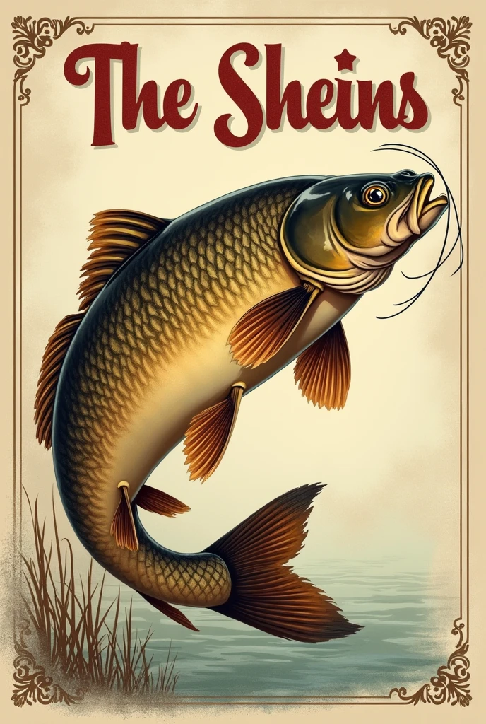 Fishing poster , title the sheins fish shaped brown carp