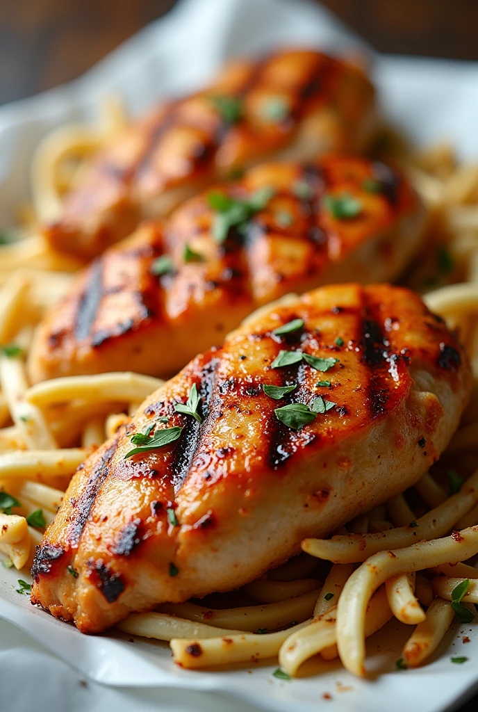 Shredded grilled chicken breast