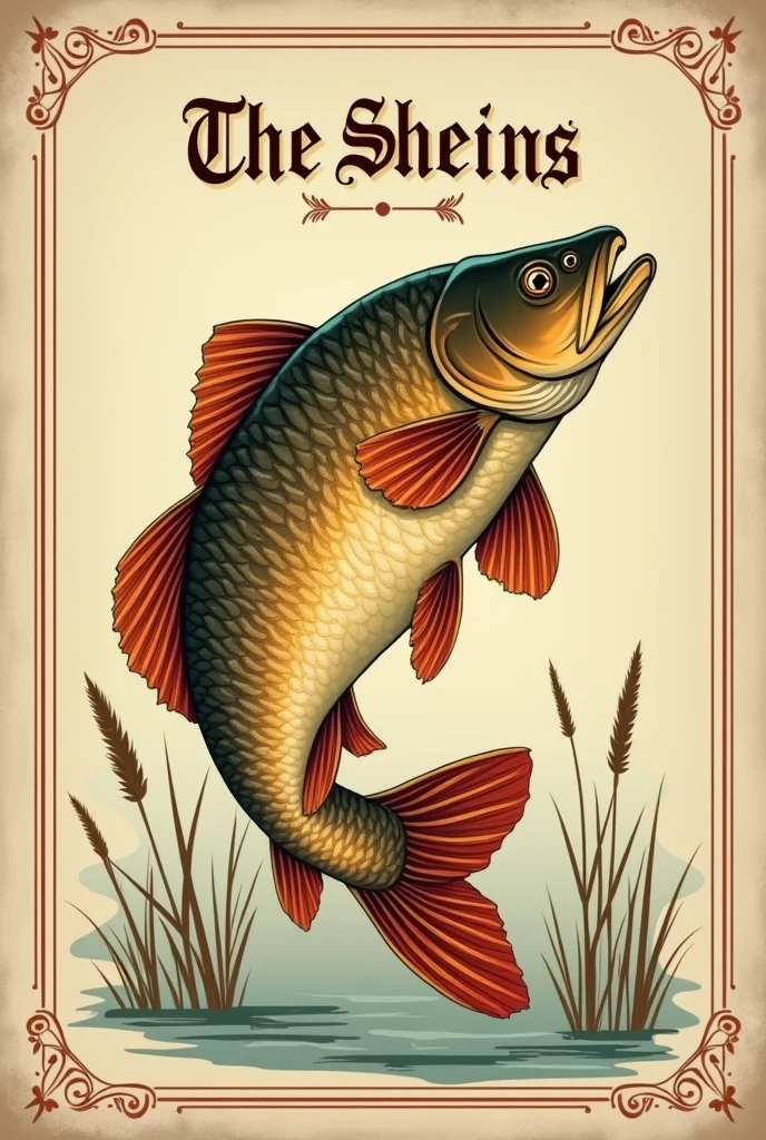 Fishing poster , title the sheins fish shaped brown carp