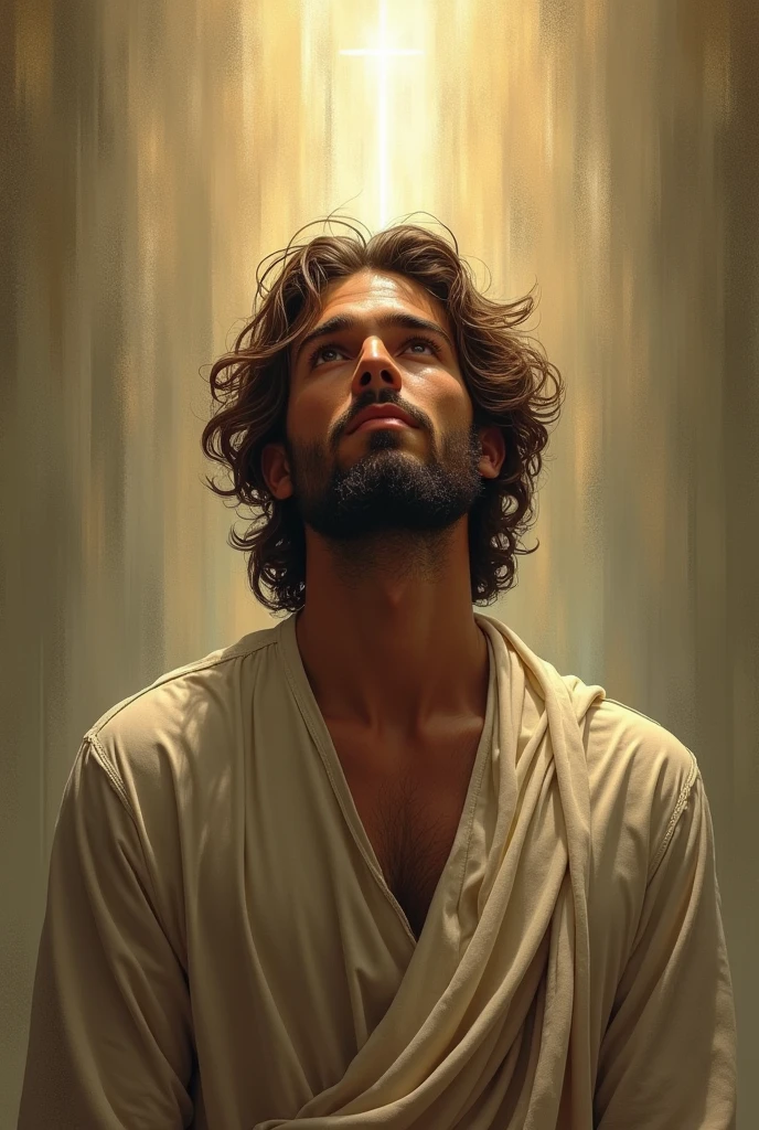 Detailed portrait of jesus christ Majestic unsettling professional by Ed Blinkey Atey Ghailan by Jeremy Mann Greg Manchess rays of light Antonio Moro trend trending at ArtStation trending at CGSociety Intricate High Detail Focus sharp, dramatic, photorealistic painting art by Midjourney and Greg Rutkowski