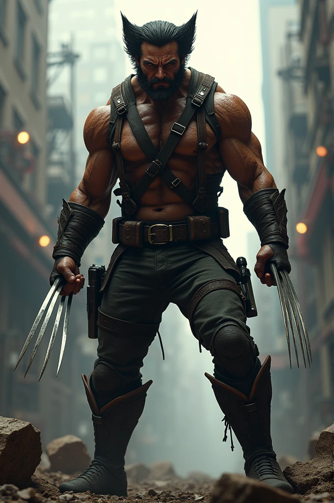 Wolverine with claw pose standing