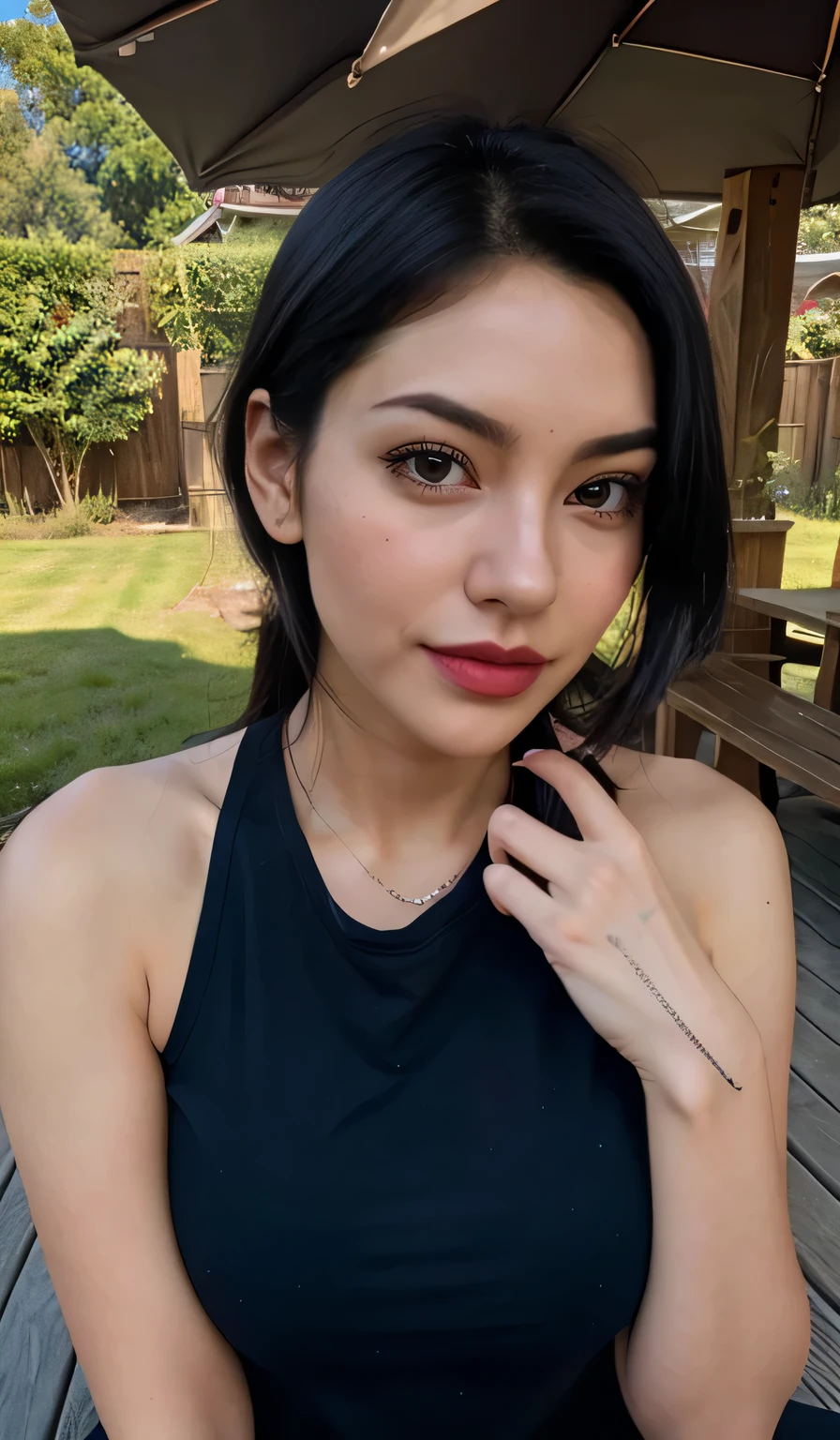 Indian cute girl ,with friends,full body,in garden,kissing sun,posing,realistic photo,black hair, hair bobbles, yoga,wince, longeyelashes, solid circle eyes, light smile, ear blush, fang, ccurate, Surrealism, drop shadow, anaglyph, stereogram, tachi-e, pov, atmospheric perspective, 8k, super detail, best quality 4k,