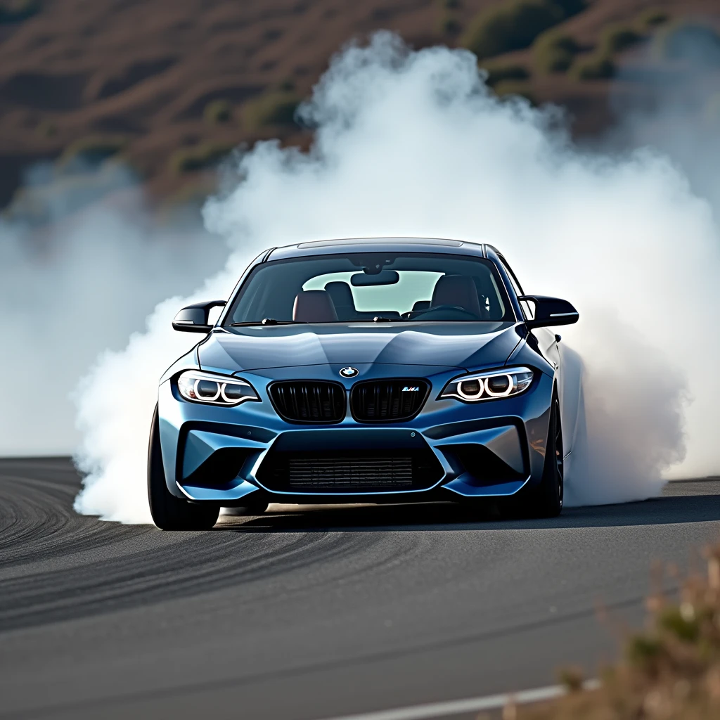 Une bmw m2 qui drift logo