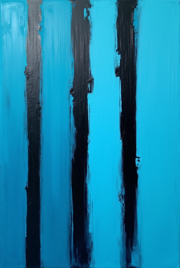 Create a medium blue image with 3 vertical black stripes