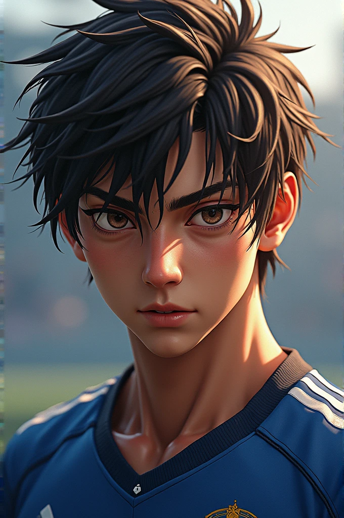 Create realistic Blue Lock Bachira character