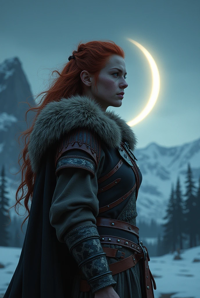Viking Girl Under the Crescent Moon.