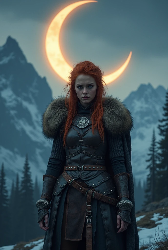 Viking Girl Under the Crescent Moon.