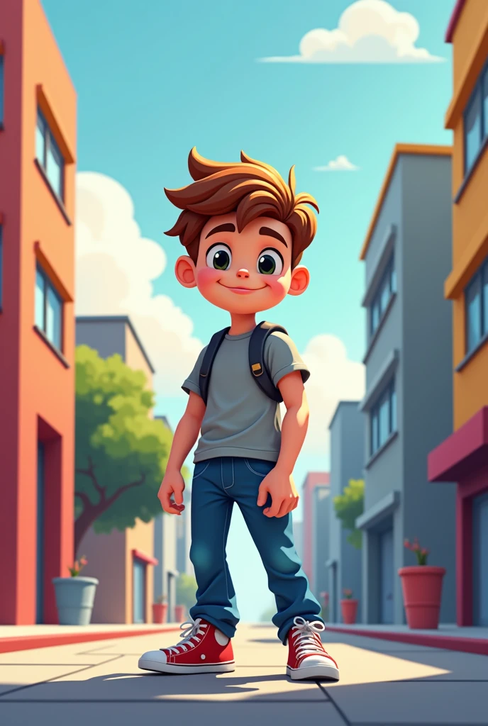 Necesito generar un personaje de un e de 15 años para uvideo juego usando lenguaje visual basado en bloques en 2D