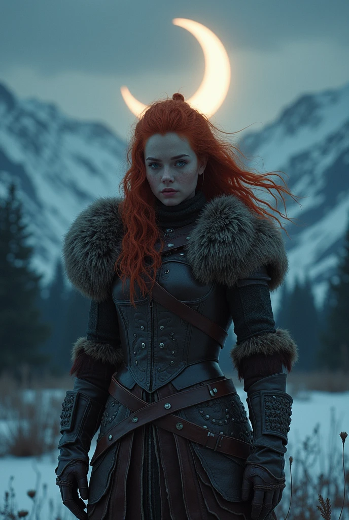 Viking Girl Under the Crescent Moon.