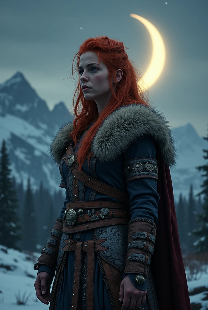 Viking Girl Under the Crescent Moon.