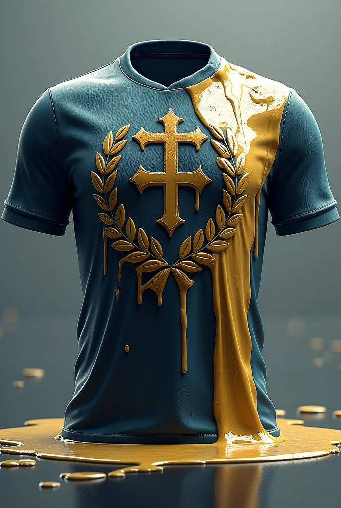 Corinthians football team logo melting onto custom shirt