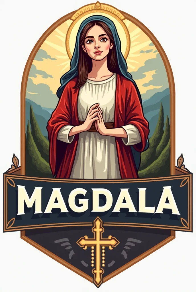 A logo for a catholic youth group called Magdala