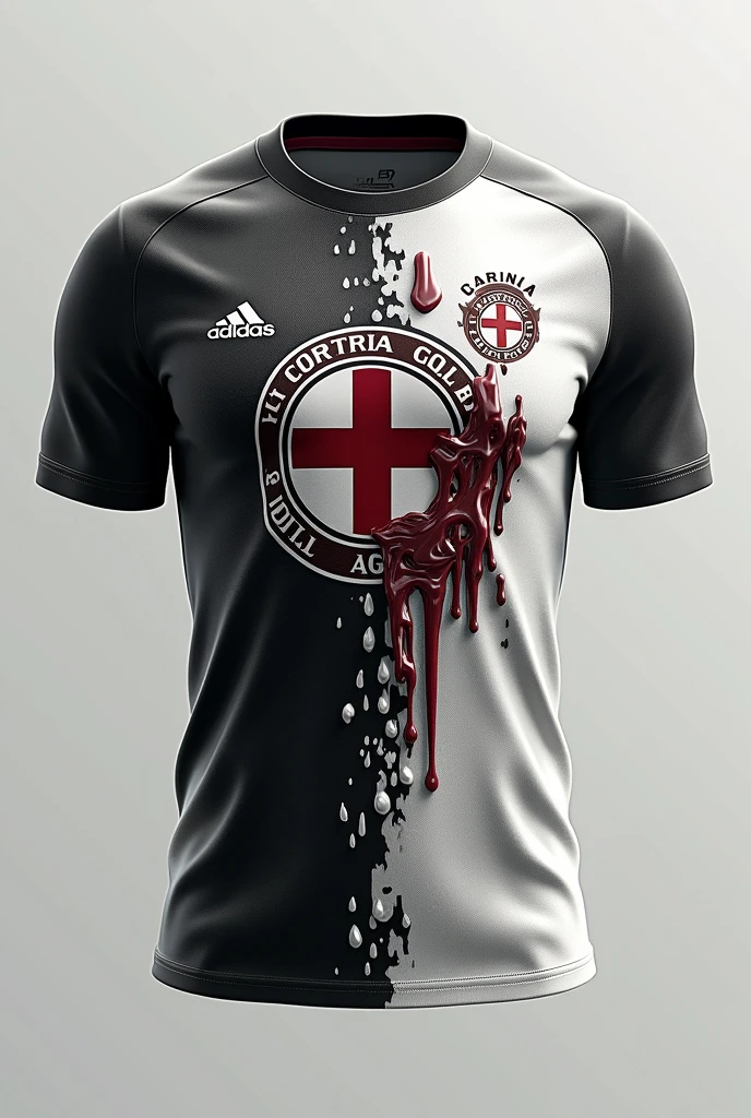 Corinthians team logo melting onto custom shirt